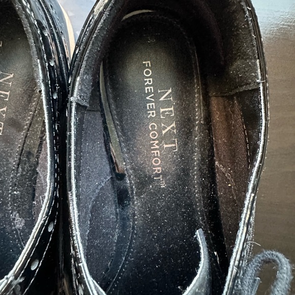 NEXT Forever Comfort Black Brogue Detail Chunky Sole Lace Up Loafer Shoes Size 5 - Picture 9 of 12
